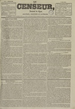 Le Censeur : journal de Lyon, politique, industriel et littéraire, N°1379, pp. 1