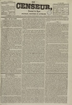 Le Censeur : journal de Lyon, politique, industriel et littéraire, N°1394, pp. 1