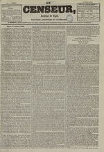 Le Censeur : journal de Lyon, politique, industriel et littéraire, N°1419, pp. 1