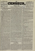 Le Censeur : journal de Lyon, politique, industriel et littéraire, N°1429, pp. 1