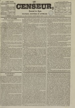 Le Censeur : journal de Lyon, politique, industriel et littéraire, N°1463, pp. 1