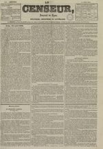 Le Censeur : journal de Lyon, politique, industriel et littéraire, N°1464, pp. 1