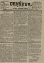 Le Censeur : journal de Lyon, politique, industriel et littéraire, N°1474, pp. 1