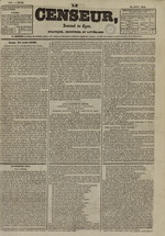 Le Censeur : journal de Lyon, politique, industriel et littéraire, N°1476, pp. 1