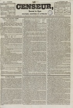 Le Censeur : journal de Lyon, politique, industriel et littéraire, N°1489, pp. 1