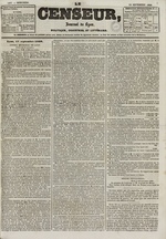 Le Censeur : journal de Lyon, politique, industriel et littéraire, N°1493, pp. 1