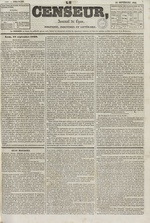 Le Censeur : journal de Lyon, politique, industriel et littéraire, N°1503, pp. 1