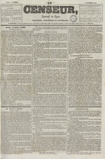 Le Censeur : journal de Lyon, politique, industriel et littéraire, N°1508, pp. 1