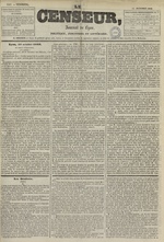 Le Censeur : journal de Lyon, politique, industriel et littéraire, N°1513, pp. 1