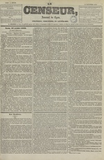 Le Censeur : journal de Lyon, politique, industriel et littéraire, N°1518, pp. 1