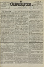 Le Censeur : journal de Lyon, politique, industriel et littéraire, N°1524, pp. 1