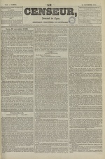 Le Censeur : journal de Lyon, politique, industriel et littéraire, N°1555, pp. 1