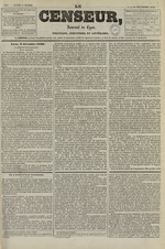 Le Censeur : journal de Lyon, politique, industriel et littéraire, N°1563, pp. 1