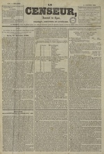 Le Censeur : journal de Lyon, politique, industriel et littéraire, N°1581, pp. 1