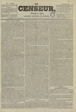 Le Censeur : journal de Lyon, politique, industriel et littéraire, N°1583, pp. 1