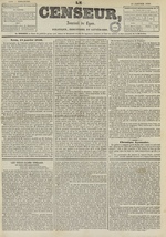 Le Censeur : journal de Lyon, politique, industriel et littéraire, N°1596