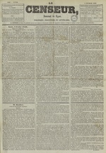 Le Censeur : journal de Lyon, politique, industriel et littéraire, N°1609