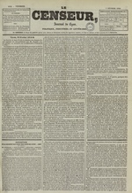 Le Censeur : journal de Lyon, politique, industriel et littéraire, N°1612, pp. 1