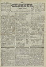 Le Censeur : journal de Lyon, politique, industriel et littéraire, N°1613, pp. 1