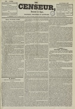 Le Censeur : journal de Lyon, politique, industriel et littéraire, N°1625, pp. 1