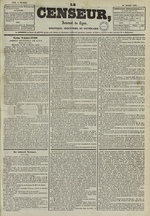Le Censeur : journal de Lyon, politique, industriel et littéraire, N°1640, pp. 1