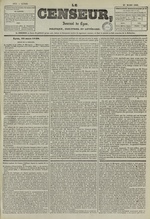 Le Censeur : journal de Lyon, politique, industriel et littéraire, N°1651, pp. 1