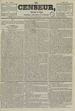 Le Censeur : journal de Lyon, politique, industriel et littéraire, N°1666, pp. 1