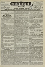 Le Censeur : journal de Lyon, politique, industriel et littéraire, N°1673, pp. 1