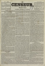 Le Censeur : journal de Lyon, politique, industriel et littéraire, N°1684, pp. 1