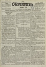 Le Censeur : journal de Lyon, politique, industriel et littéraire, N°1691, pp. 1