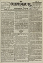 Le Censeur : journal de Lyon, politique, industriel et littéraire, N°1708, pp. 1