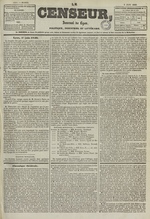 Le Censeur : journal de Lyon, politique, industriel et littéraire, N°1713, pp. 1