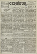 Le Censeur : journal de Lyon, politique, industriel et littéraire, N°1725, pp. 1