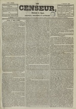 Le Censeur : journal de Lyon, politique, industriel et littéraire, N°1739, pp. 1