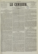 Le Censeur : journal de Lyon, politique, industriel et littéraire, N°1779, pp. 1