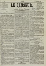 Le Censeur : journal de Lyon, politique, industriel et littéraire, N°1806, pp. 1