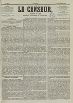 Le Censeur : journal de Lyon, politique, industriel et littéraire, N°1814, pp. 1