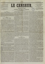 Le Censeur : journal de Lyon, politique, industriel et littéraire, N°1824, pp. 1
