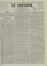 Le Censeur : journal de Lyon, politique, industriel et littéraire, N°1831, pp. 1