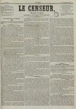 Le Censeur : journal de Lyon, politique, industriel et littéraire, N°1864, pp. 1