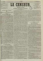 Le Censeur : journal de Lyon, politique, industriel et littéraire, N°1870, pp. 1
