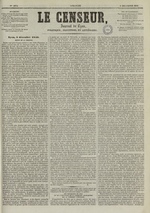 Le Censeur : journal de Lyon, politique, industriel et littéraire, N°1872, pp. 1