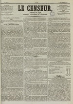 Le Censeur : journal de Lyon, politique, industriel et littéraire, N°1873, pp. 1