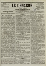 Le Censeur : journal de Lyon, politique, industriel et littéraire, N°1879, pp. 1