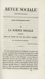 Revue sociale, N°9, pp. 1