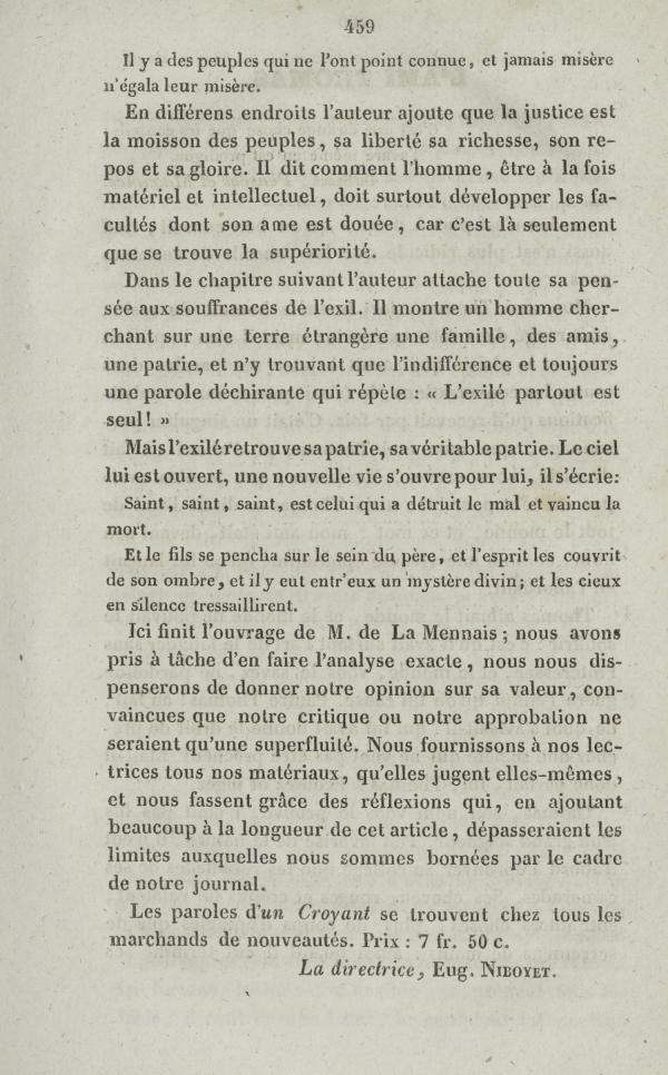 
						Affichage en mode lecture de la page
					