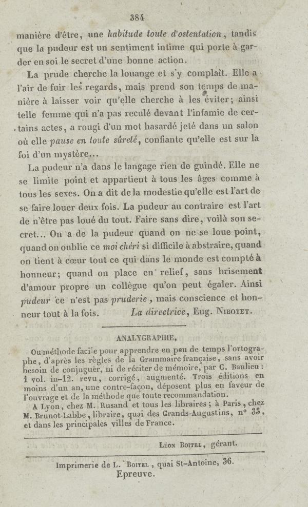 
						Affichage en mode lecture de la page
					