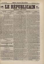 Le Républicain : journal de Lyon, N°18, pp. 1