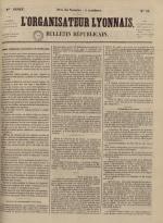 L'Organisateur lyonnais : bulletin républicain, N°19, pp. 1