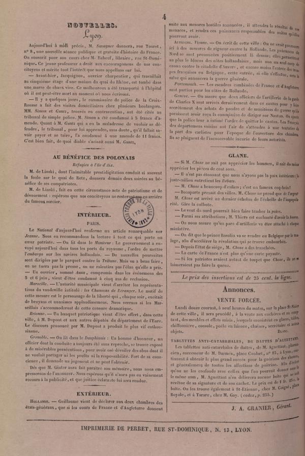 
						Affichage en mode lecture de la page
					